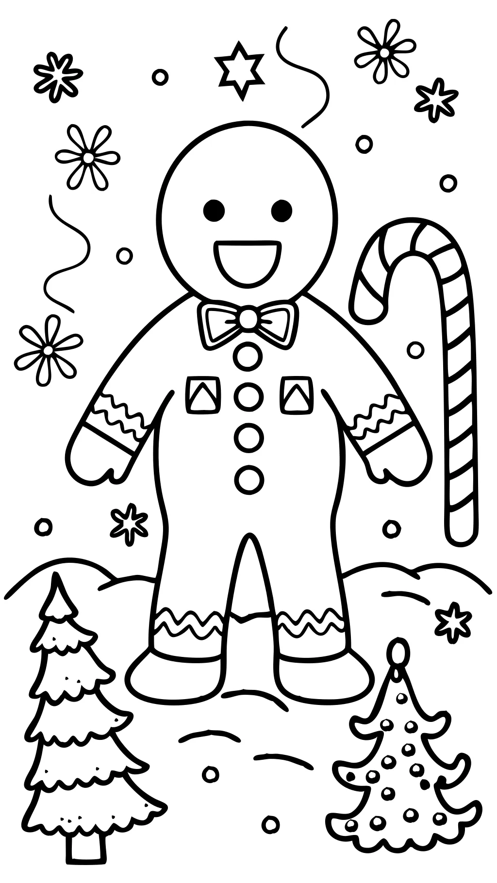 ginger bread man coloring page